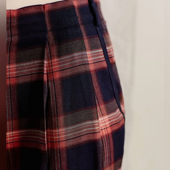 Cartonnier + Anthropologie Tartan Cropped Ankle Zip Pants - Picture 5 of 9